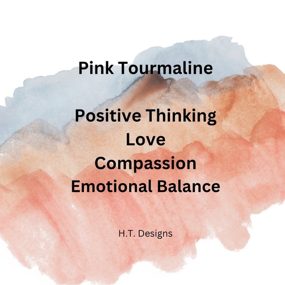 Pink and Black Natural Stone Beaded Bracelet Pink Tourmaline Lava Rhodonite - Picture 7 of 10